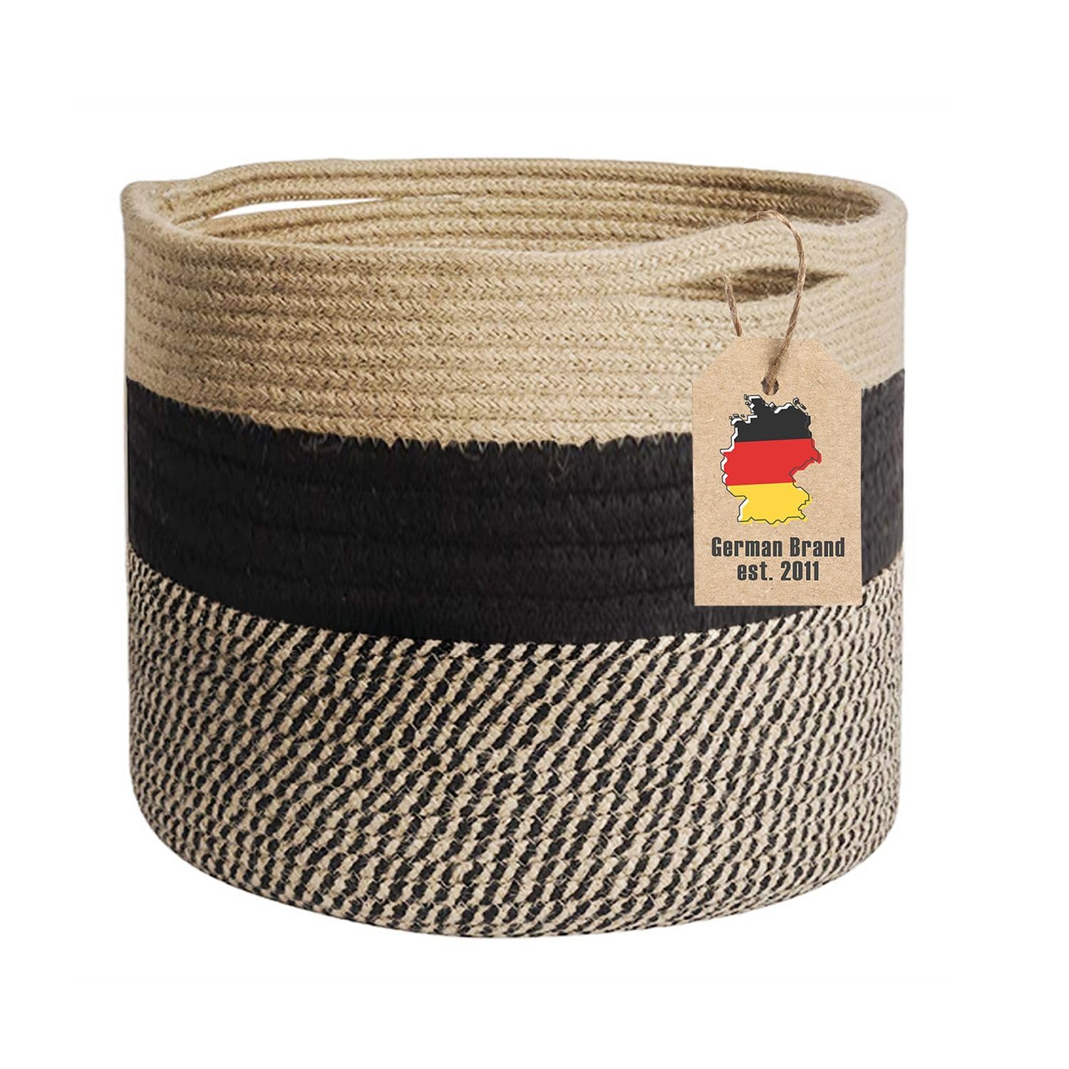 Intirilife Aufbewahrungskorb 20x20cm Naturfaser braun