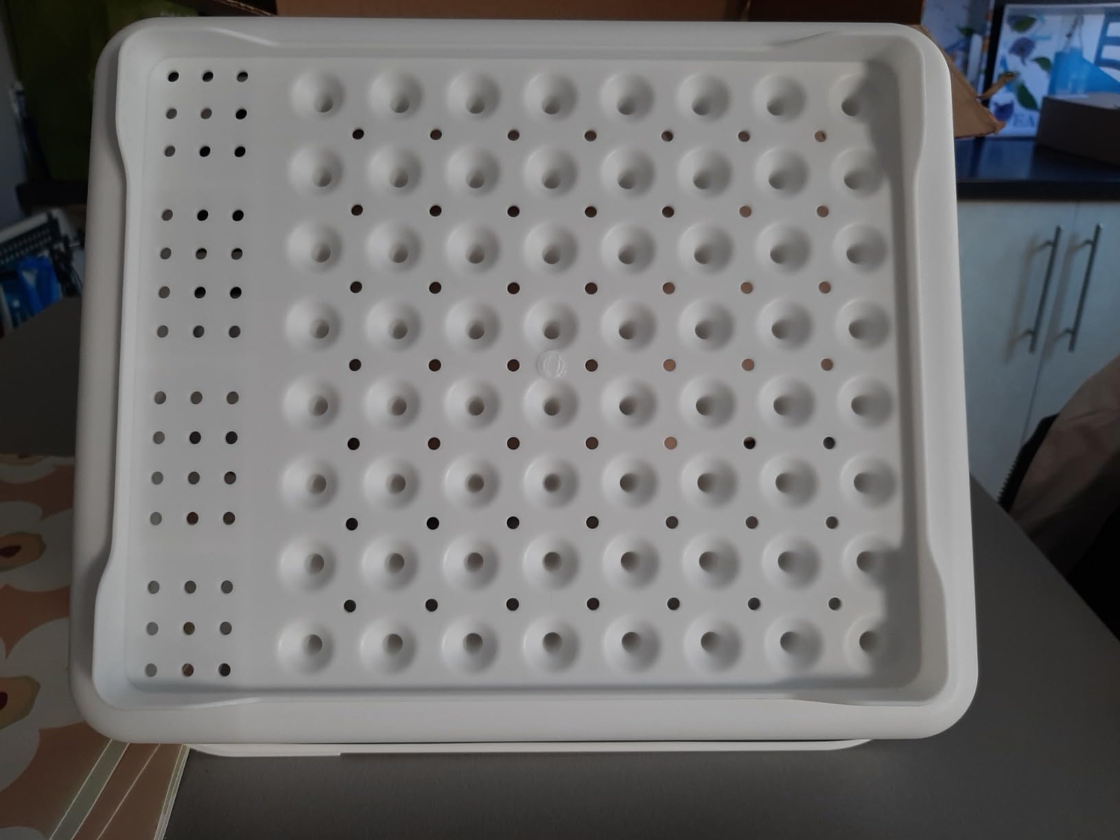 Intirilife Küche Abtropfgestell grau-weiß 36x30,5x12 cm faltbar