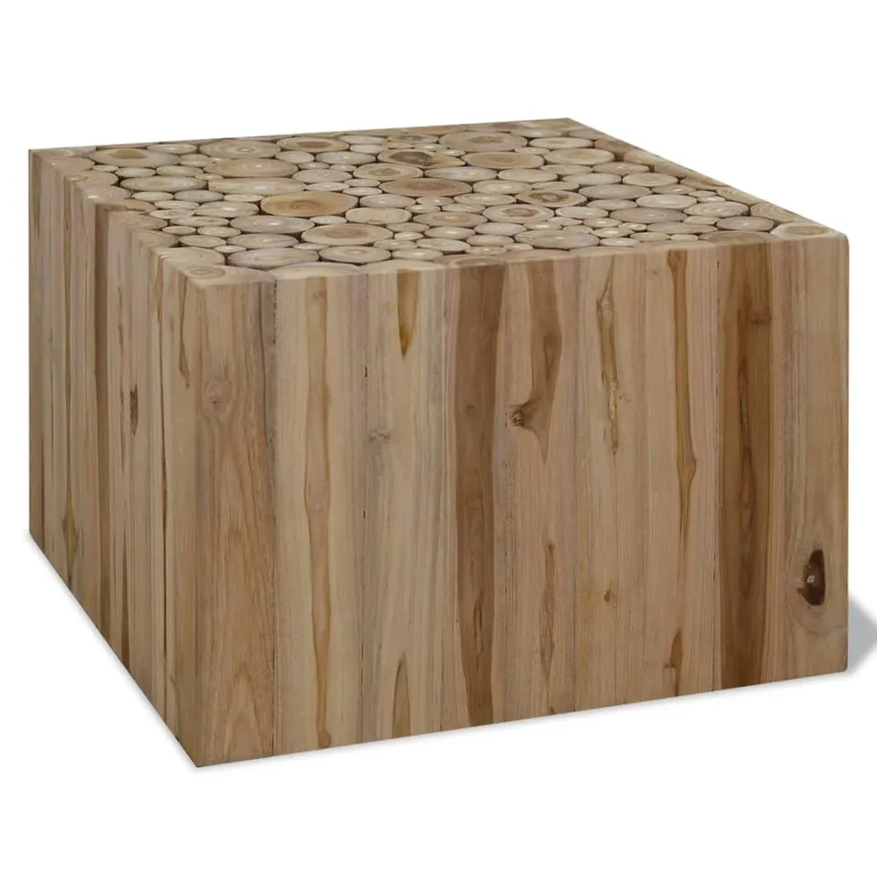 vidaXL Möbel Teak Couchtisch 50 cm Kaffeetisch Holz