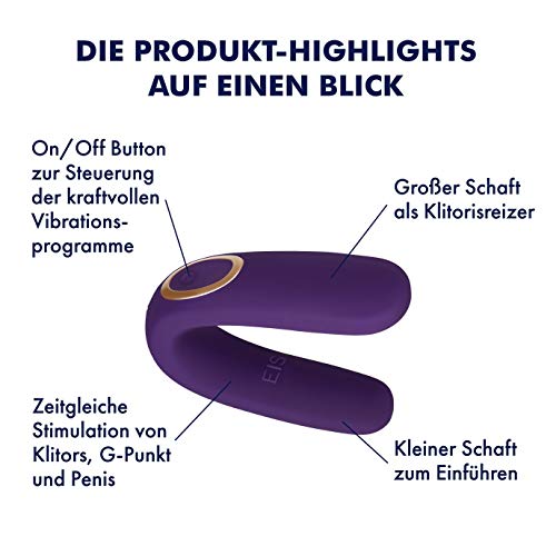 EIS Classic 2 Paarvibrator Lila 10 Programme Wasserdicht