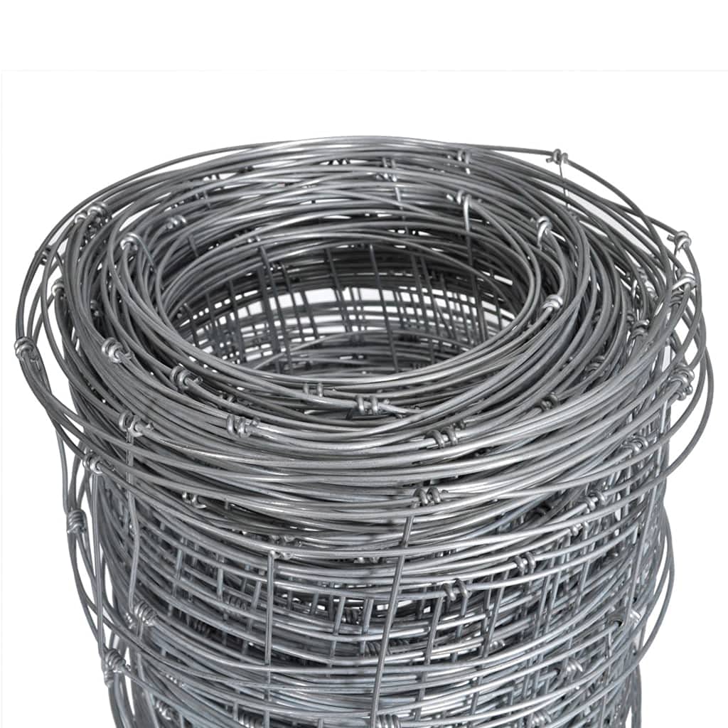 vidaXL Gartenzaun Drahtzaun verzinkt 50x1m silber