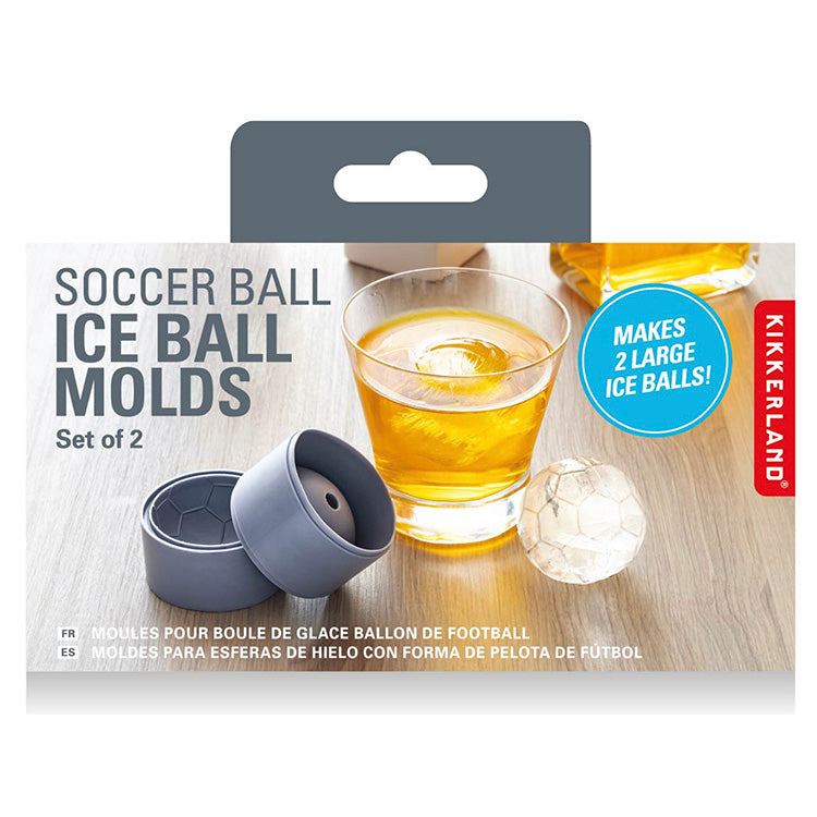 Kikkerland Kitchen Soccer Ball Ice Ball Molds Eisform 2er