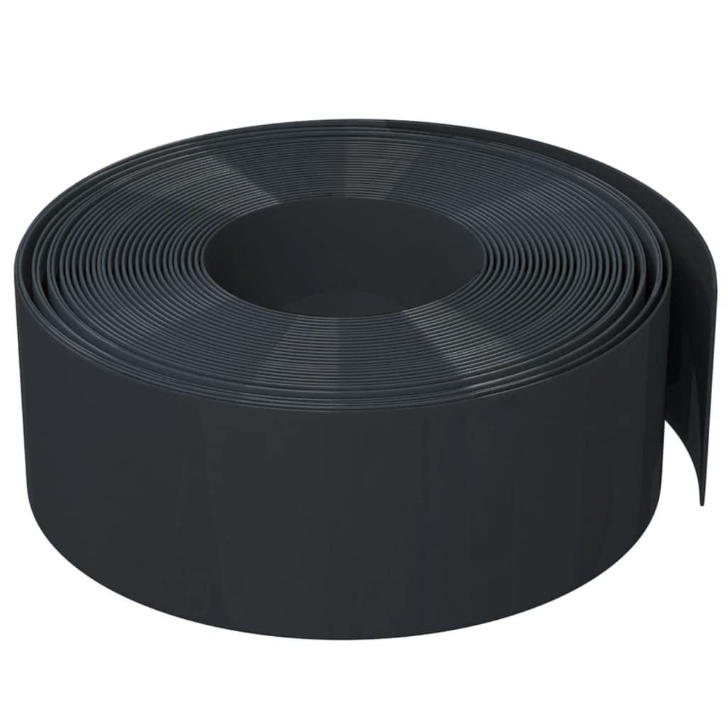 vidaXL Rasenkante Schwarz 10 m x 20 cm PE