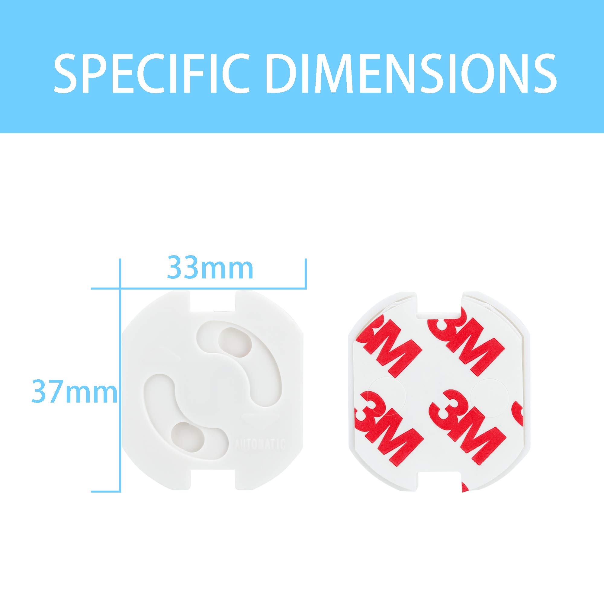 Intirilife Steckdosenschutz kleben weiß 20er Set 3,7x3 cm