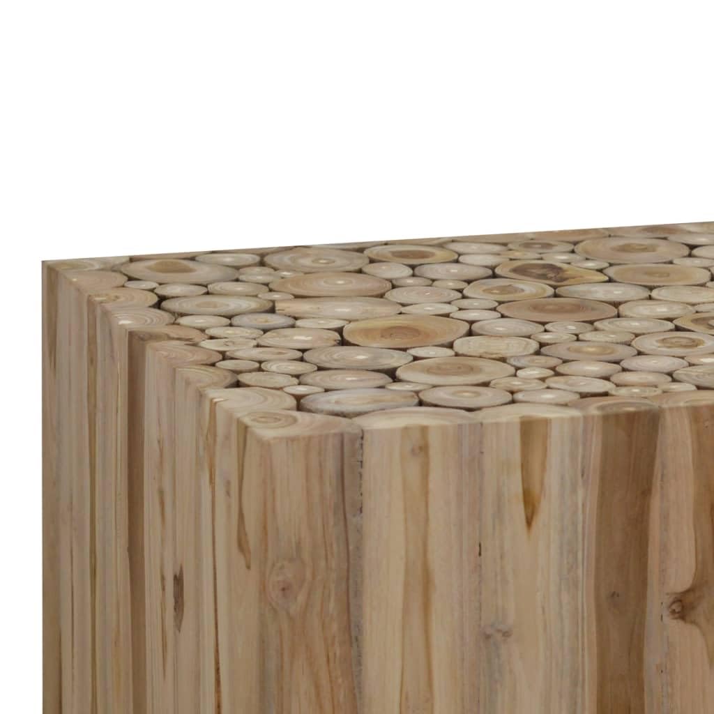vidaXL Möbel Teak Couchtisch 50 cm Kaffeetisch Holz