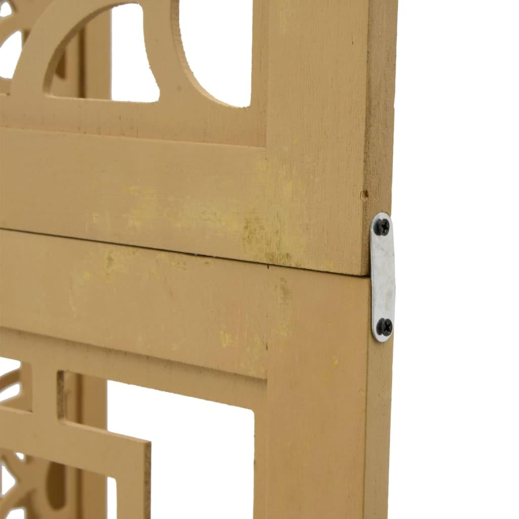 vidaXL Möbel 3-TLG Raumteiler Braun Paulownia Holz
