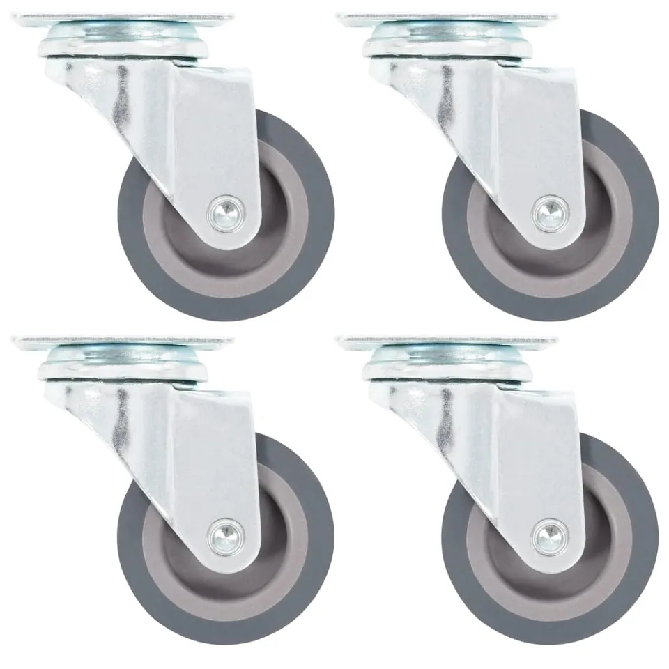 vidaXL 8x Lenkrollen 50 mm Möbelrollen TPR leise 8er-Set