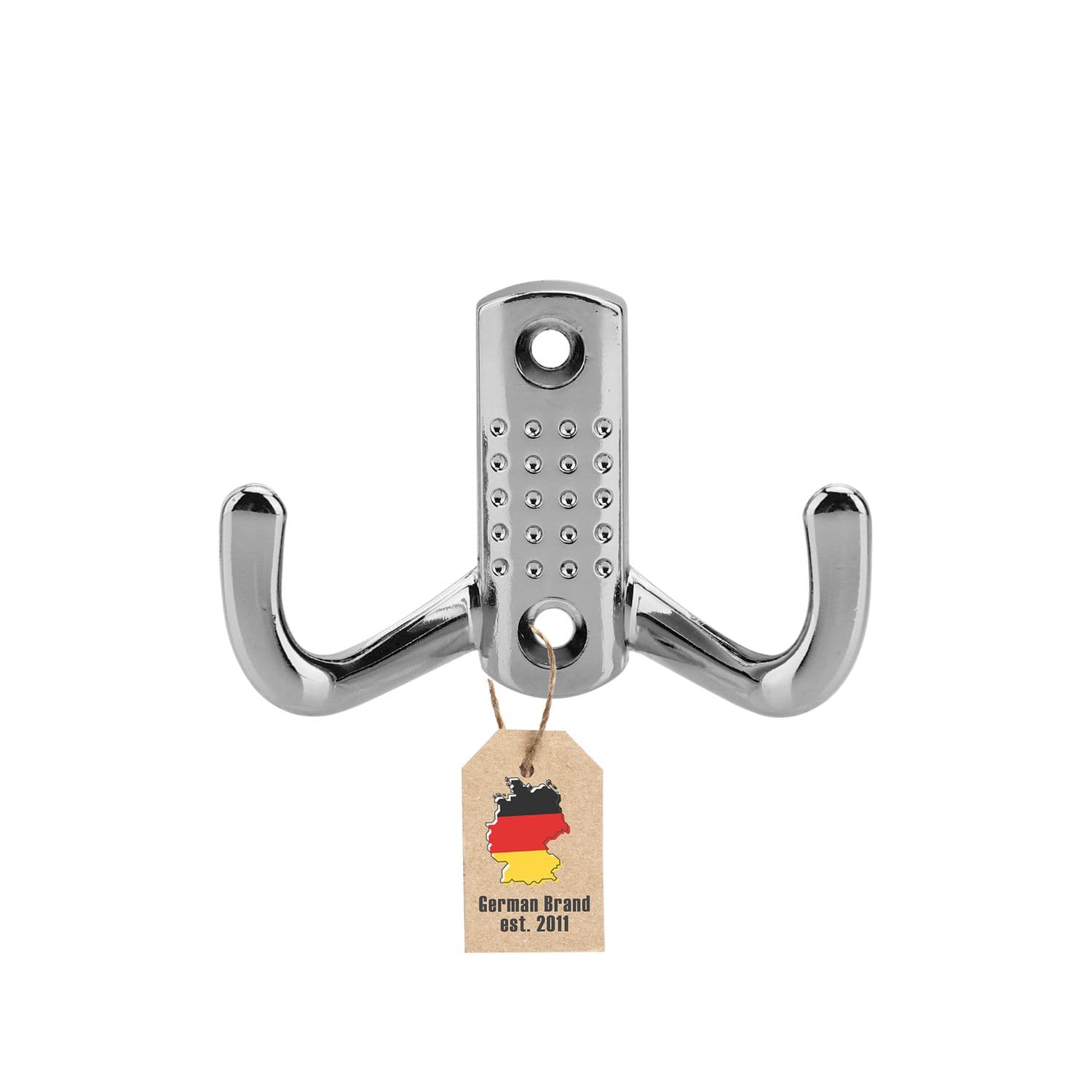 Intirilife Doppel Garderobenhaken Gold Metall 5,5x7,5 cm