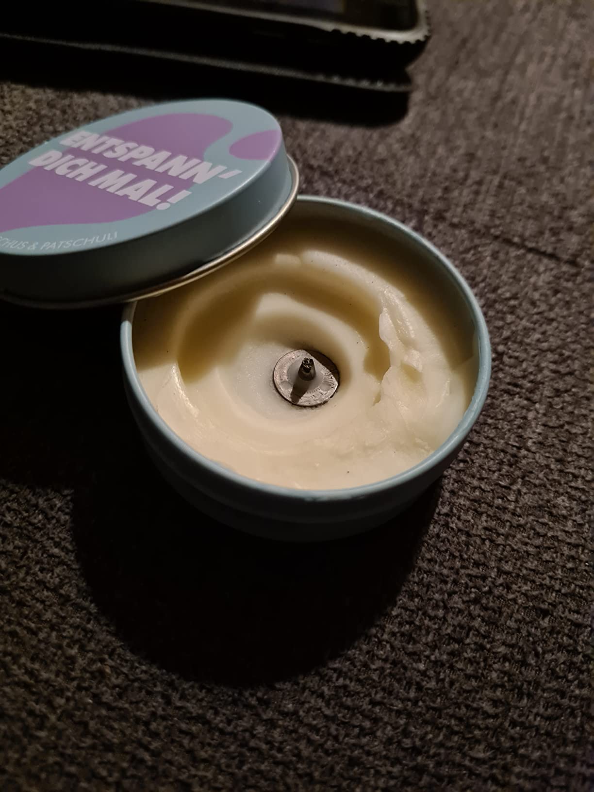 EIS Massagekerze ENTSPANN DICH MAL Moschus-Patschuli Öl 6h