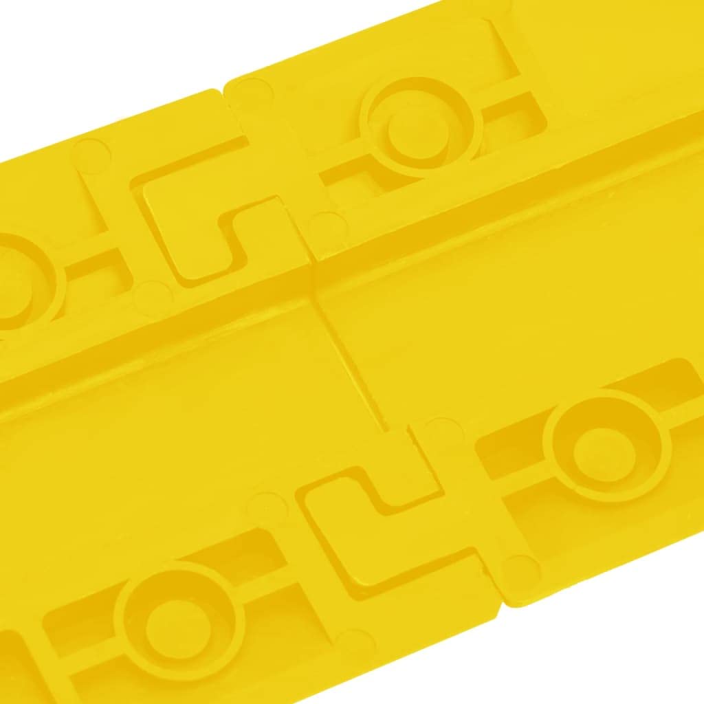 vidaXL Kabelbrücken Gelb PVC 98,5 cm 2 Stück