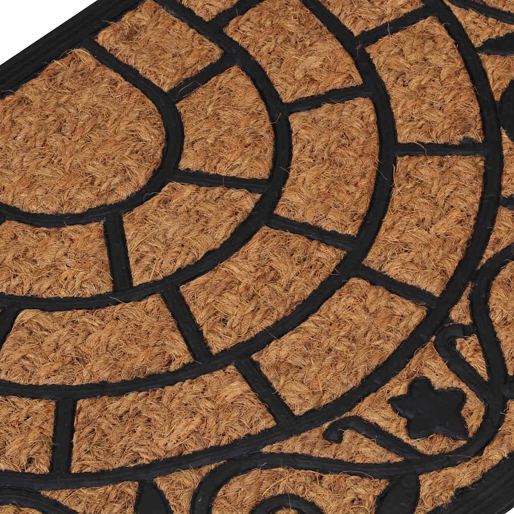 vidaXL Heim & Garten Fußmatte halbrund 45x75 cm Kokos rutschfest
