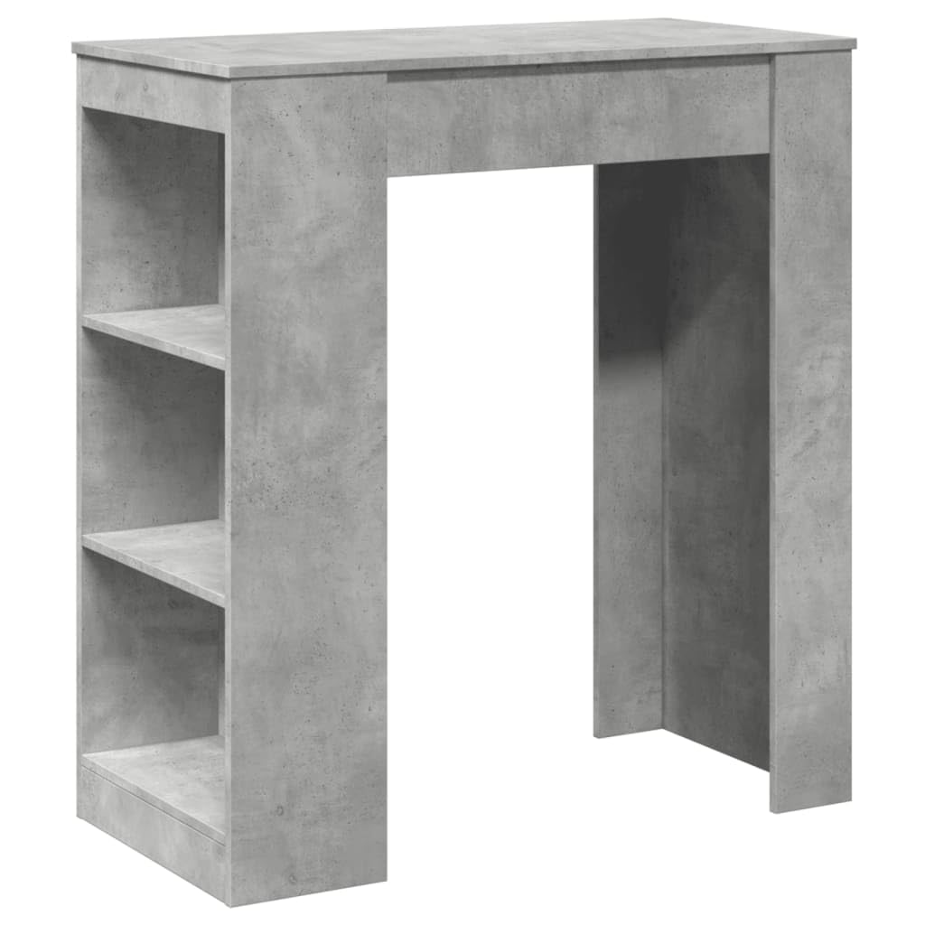 vidaXL Möbel Bartisch mit Regal Betongrau 95x47x103,5 cm