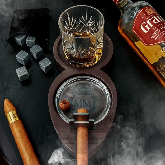 Mikamax Bar & Kitchen Whisky Zigarren Set Holz 9 Steine