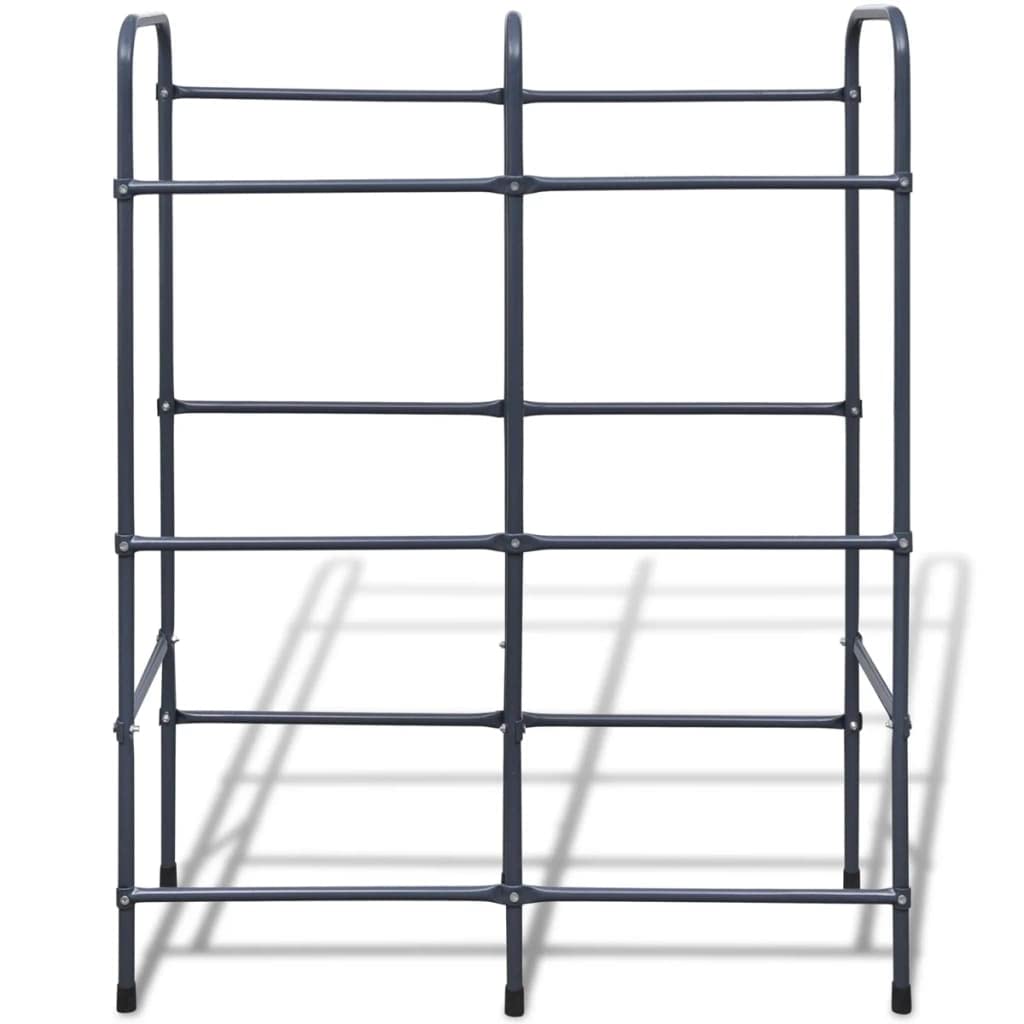 vidaXL Heim & Garten Stahlregal für 6 Kisten Metall