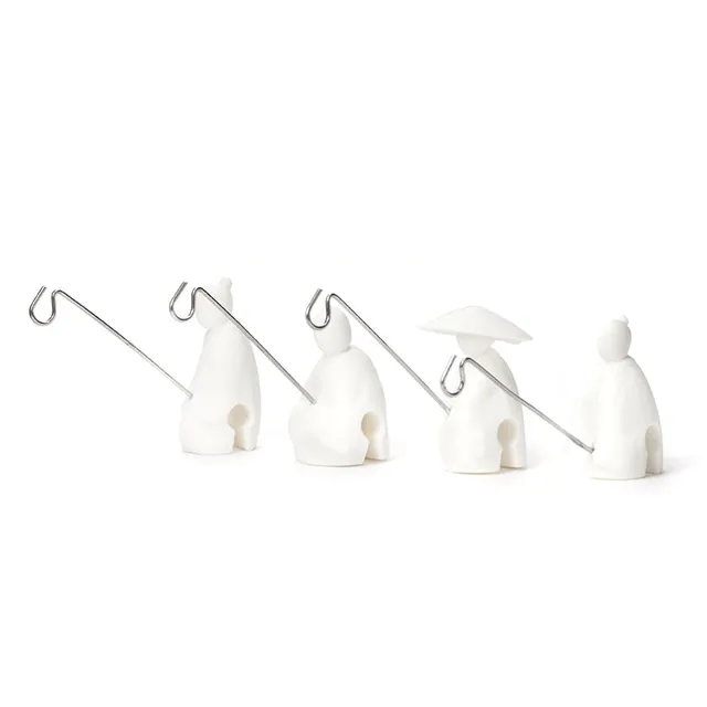 Kikkerland Kitchen Fishermen Teebeutelhalter 4er Set Angler