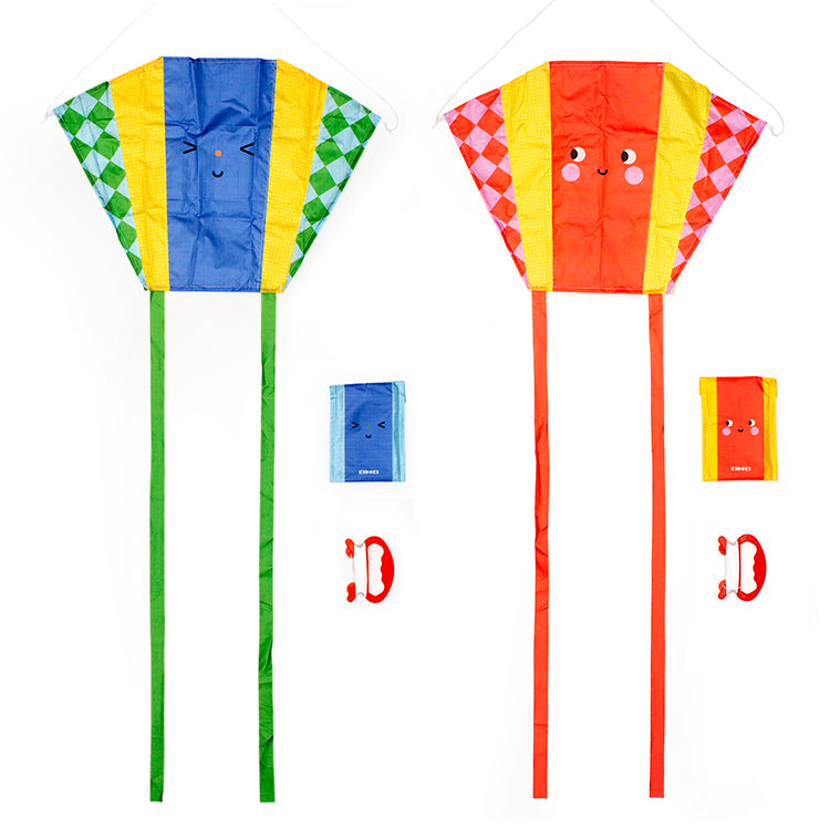 Kikkerland Kidoki Funny Faces Taschendrachen sortiert faltbar