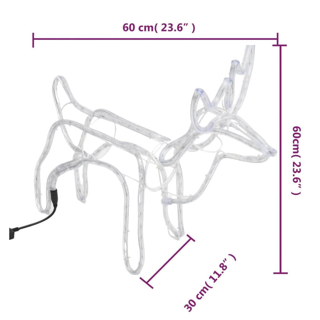vidaXL Heim & Garten Rentier Silhouetten Leuchtfigur warmweiß 3-tlg. Set