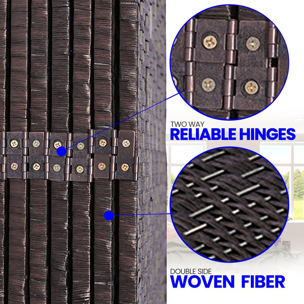 Serenelife Furniture Paravent 8-teilig Raumteiler Holz Papier