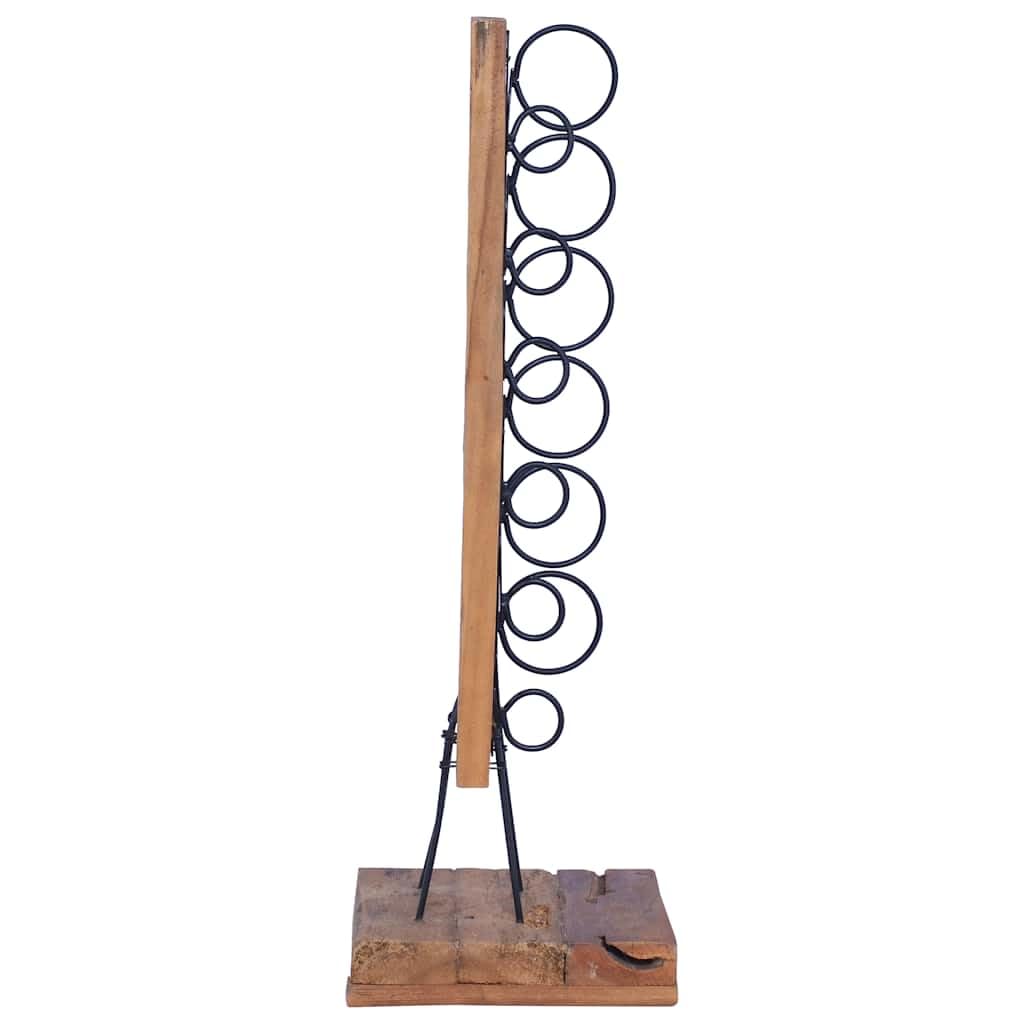 vidaXL Heim & Garten Weinständer Teak 6 Flaschen 35x35x100 cm