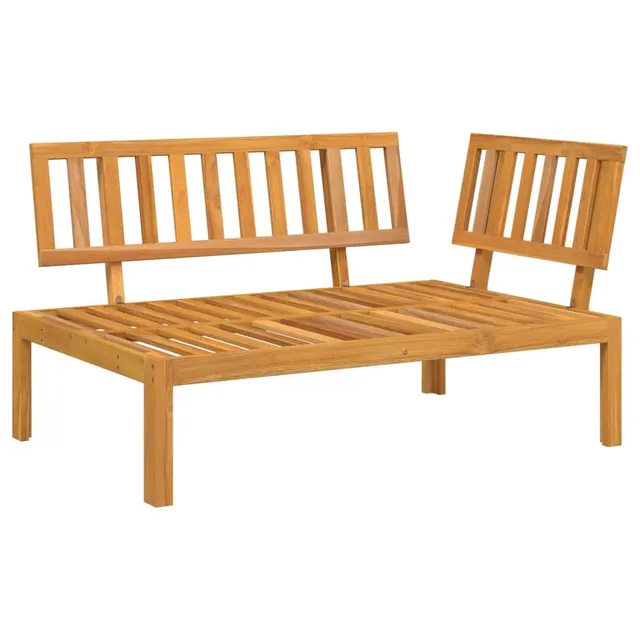 vidaXL Heim & Garten Ecksofa 133 cm Palettensofa Akazie Braun