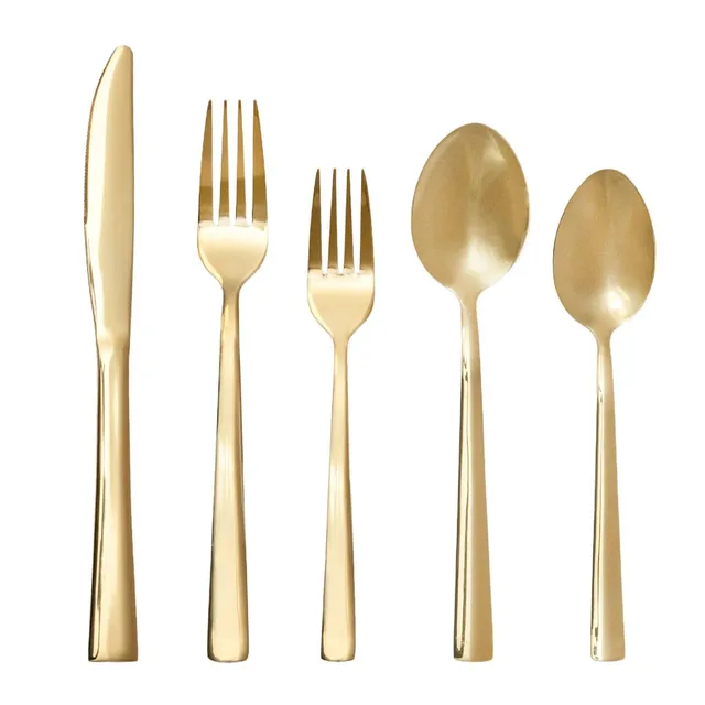 Intirilife Besteck Set 20-teilig Gold Edelstahl für 4 Personen