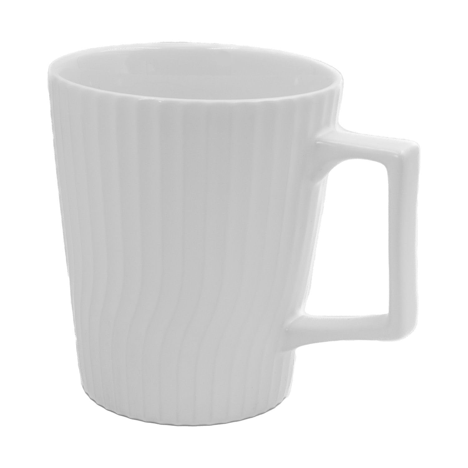 Intirilife Küche Kaffee Tasse Weiß 400 ml 1 Tasse gerillt