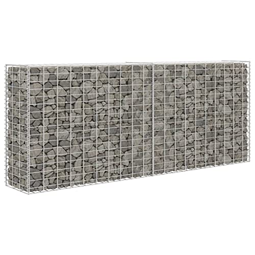 vidaXL Gabione 85x30x200 cm Gabionenkorb Verzinkter Stahl