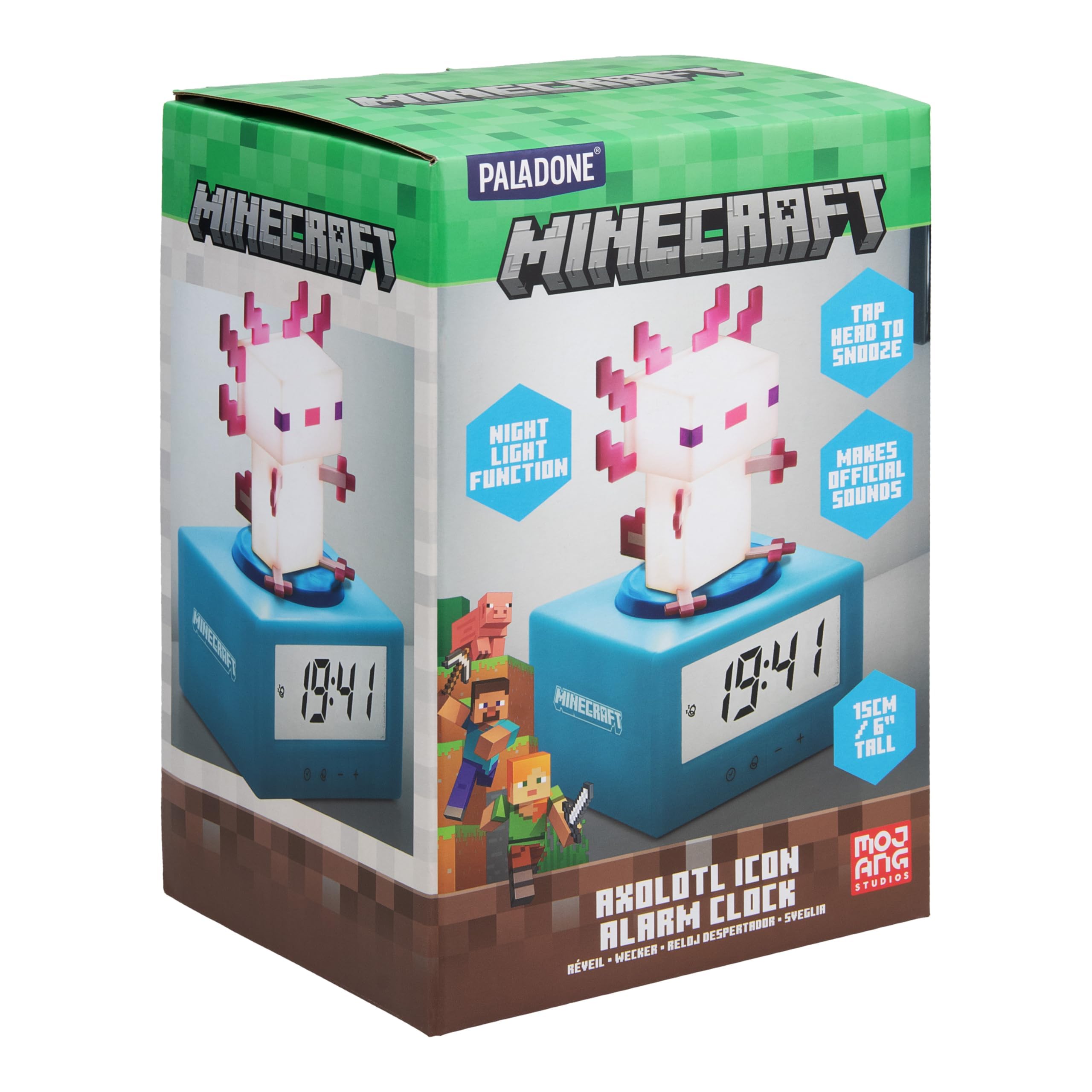 Paladone Lighting Minecraft Axolotl Wecker Nachtlicht Batterie