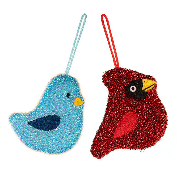 Kikkerland Home Songbird Spülschwamm Set 2 Stück kratzfrei
