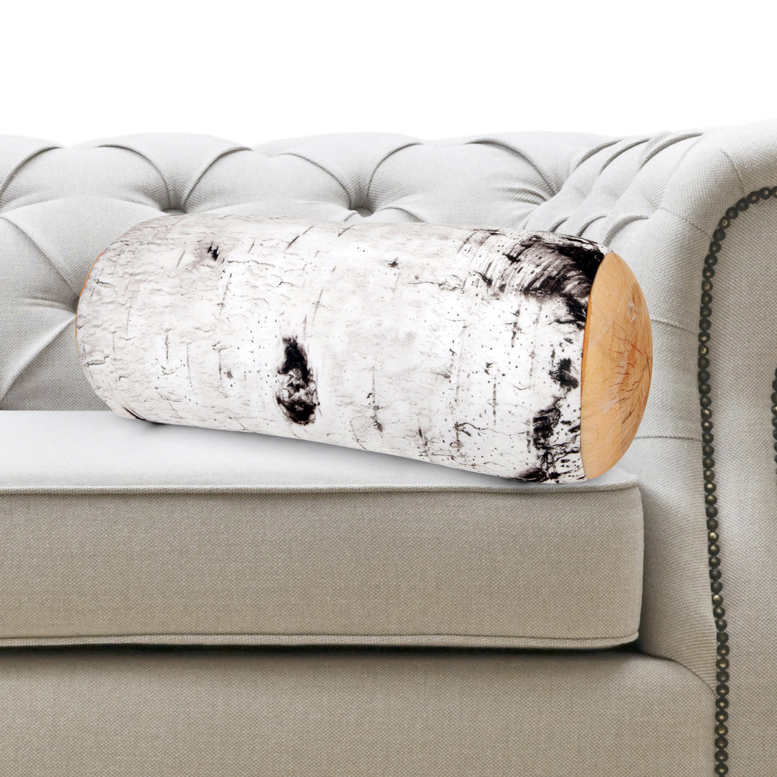 Kikkerland Birch Log Head Rest Kissen Baumstamm Mikroperlen