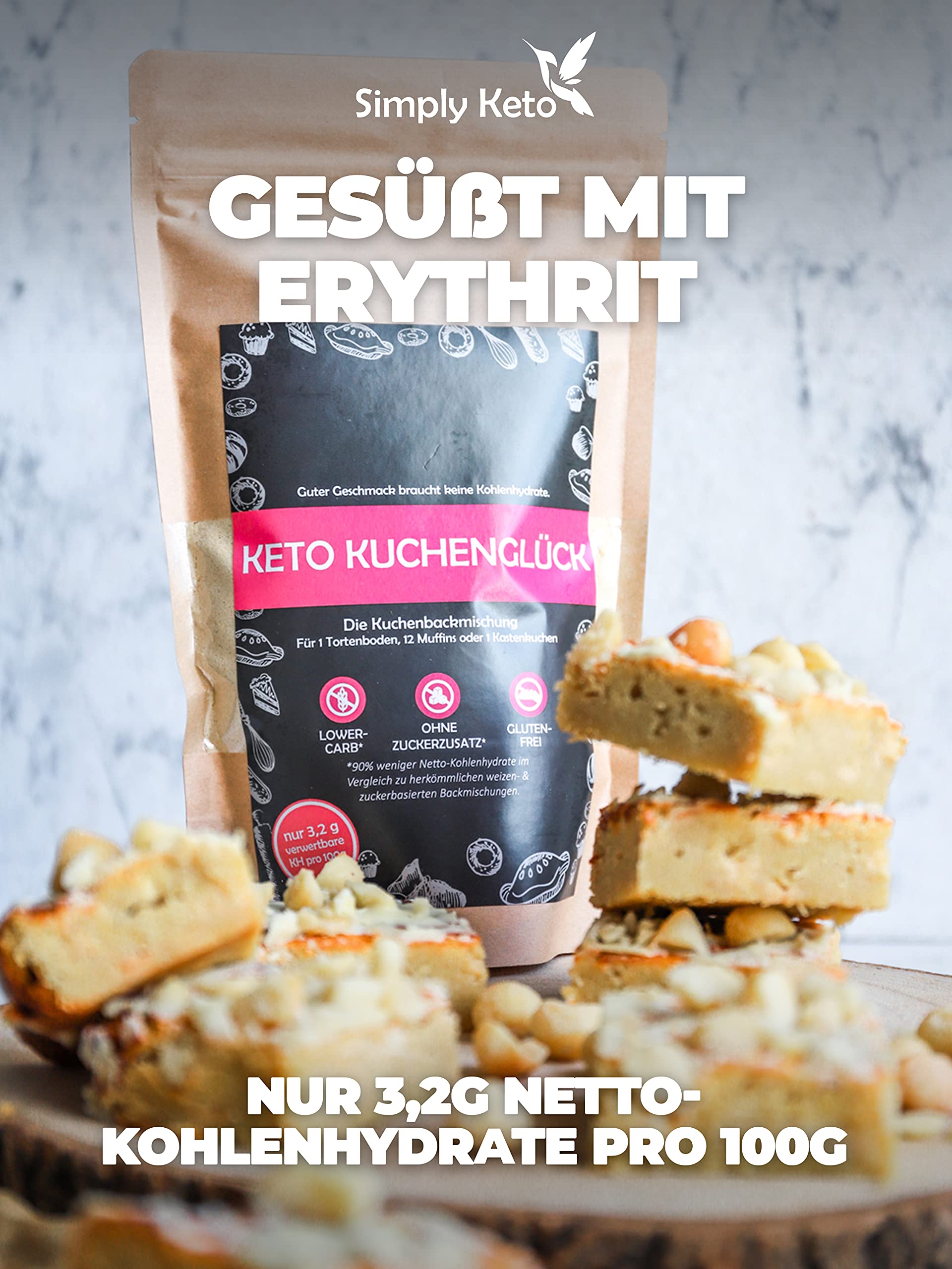 Keto Kuchenglück Kuchen-Backmischung 360 g zuckerfrei