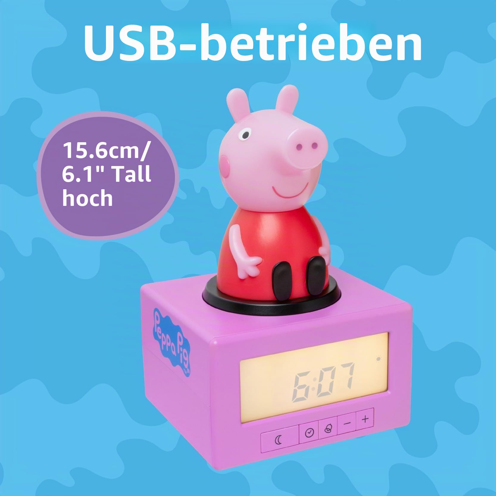 Paladone Homeware Peppa Pig Schlaftrainingswecker Cartoon USB