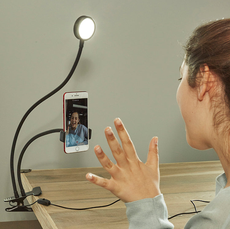 Kikkerland Home Live Streaming Kit Handyhalter LED-Licht