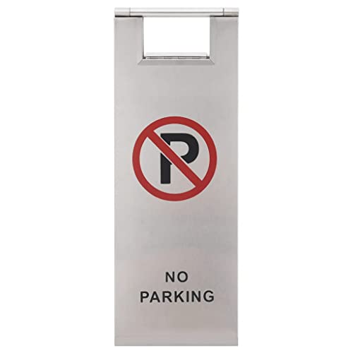 vidaXL Warnschild Parkschild Aufsteller Edelstahl Silber 58cm