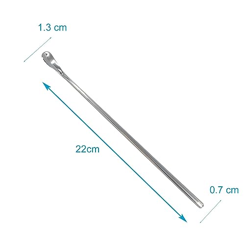 Intirilife Latte Macchiato Löffel Edelstahl 6er 22 cm Silber