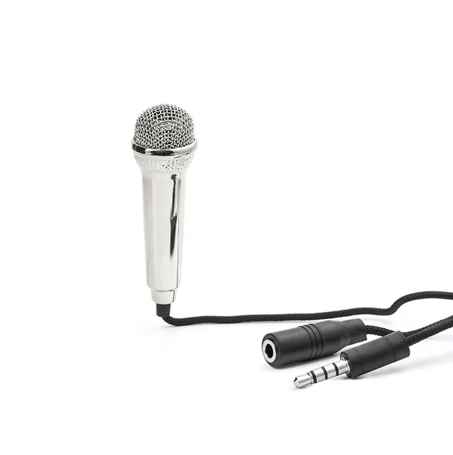 Kikkerland Mini Mikrofon für Handy 3,5 mm Social Media