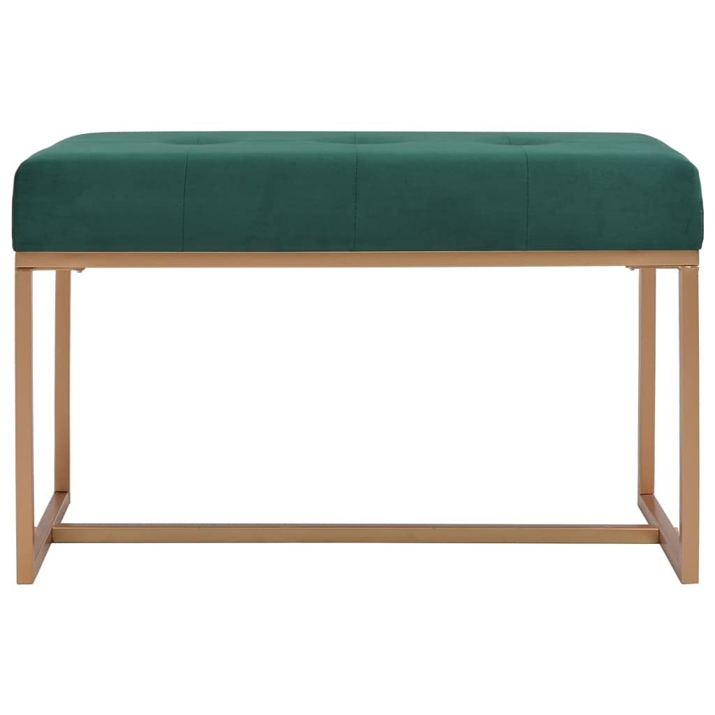 vidaXL Bank 80 cm Samt grün Polsterbank Eisen