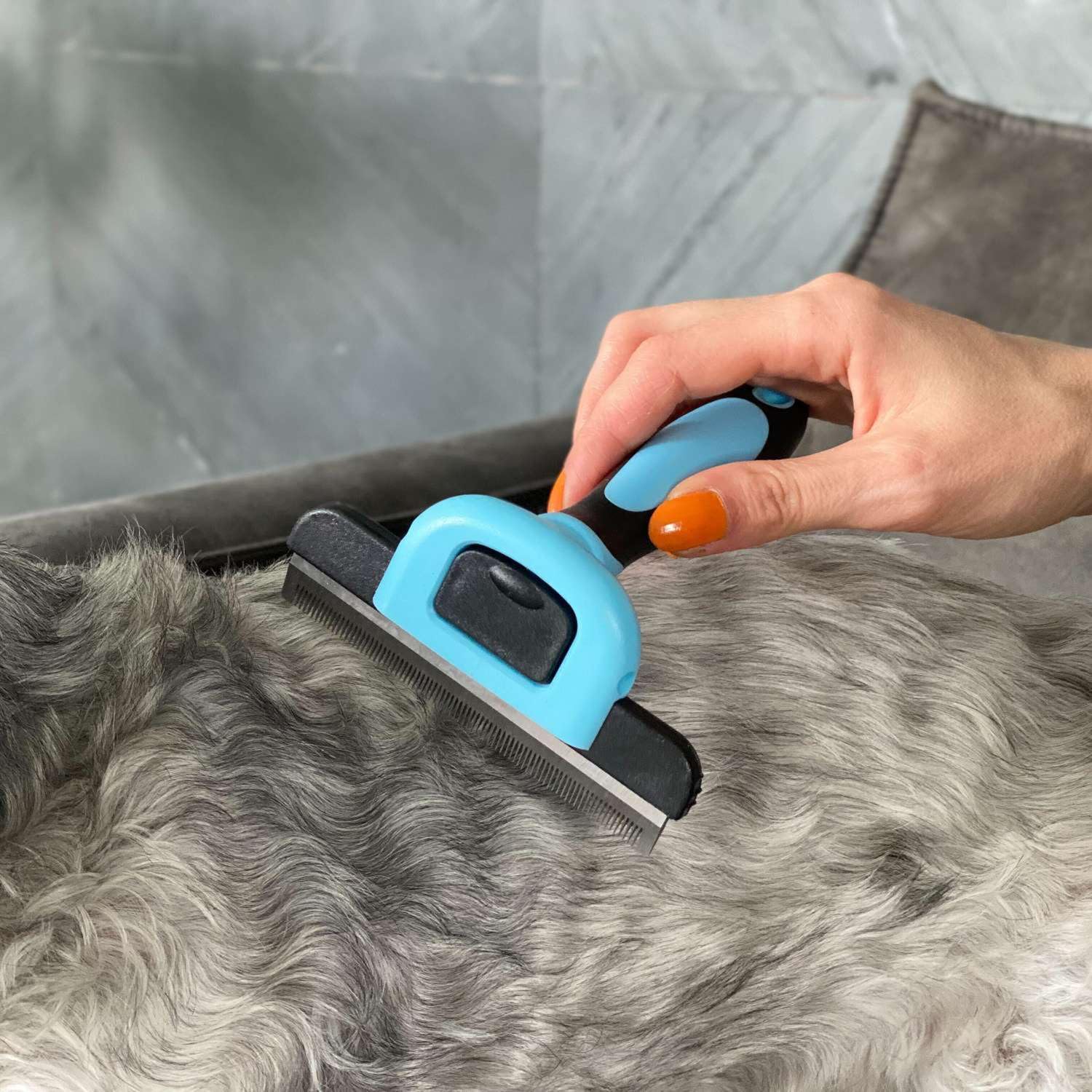 Intirilife Hundebürste Tierhaarbürste Unterfell 13,7 cm Langhaar Kurzhaar