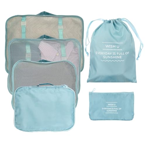 Intirilife Reiseset Babyblau 6-teilig Polyester Organizer
