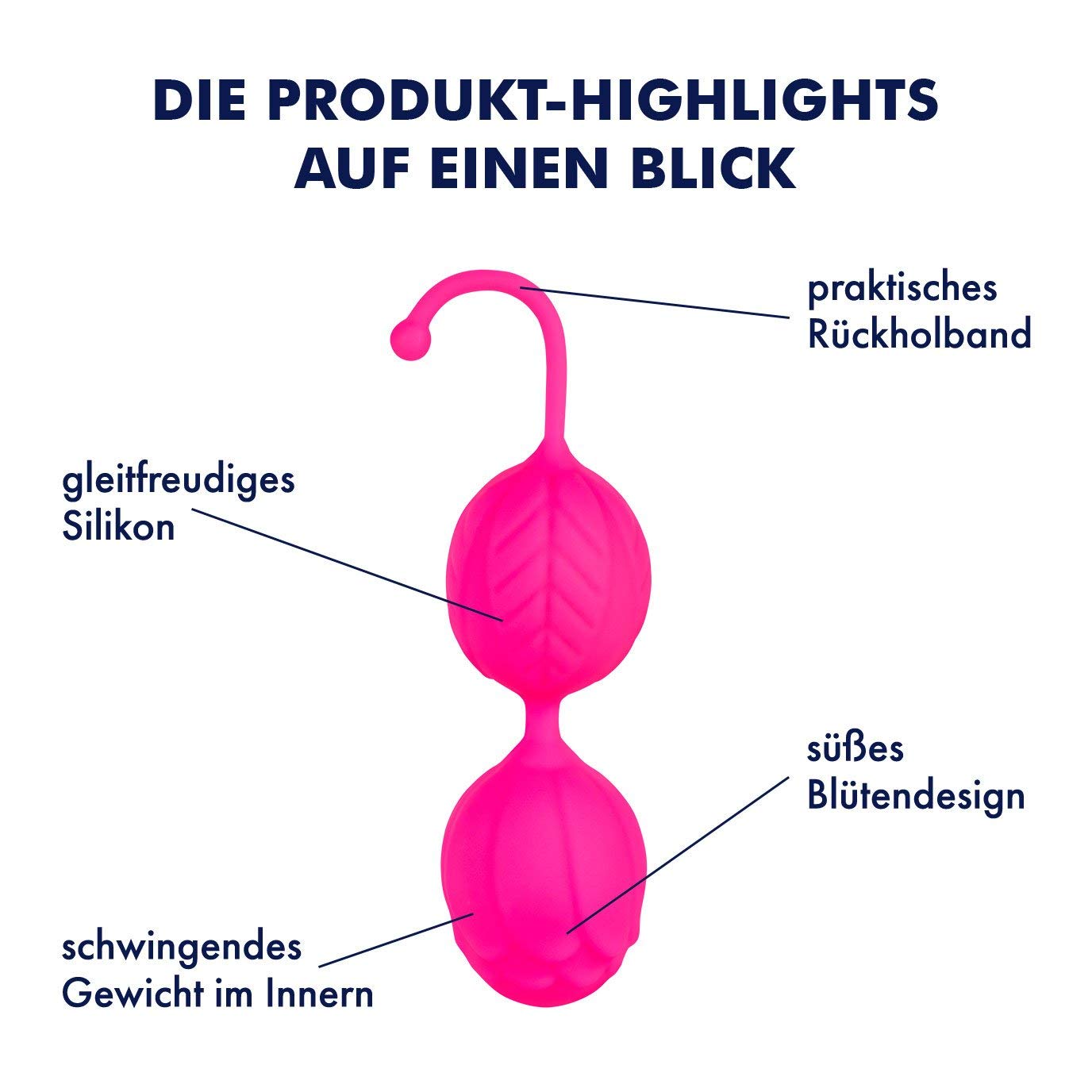 EIS Liebeskugeln Blütenform Liebeskugeln Blüte 3,3 cm Silikon