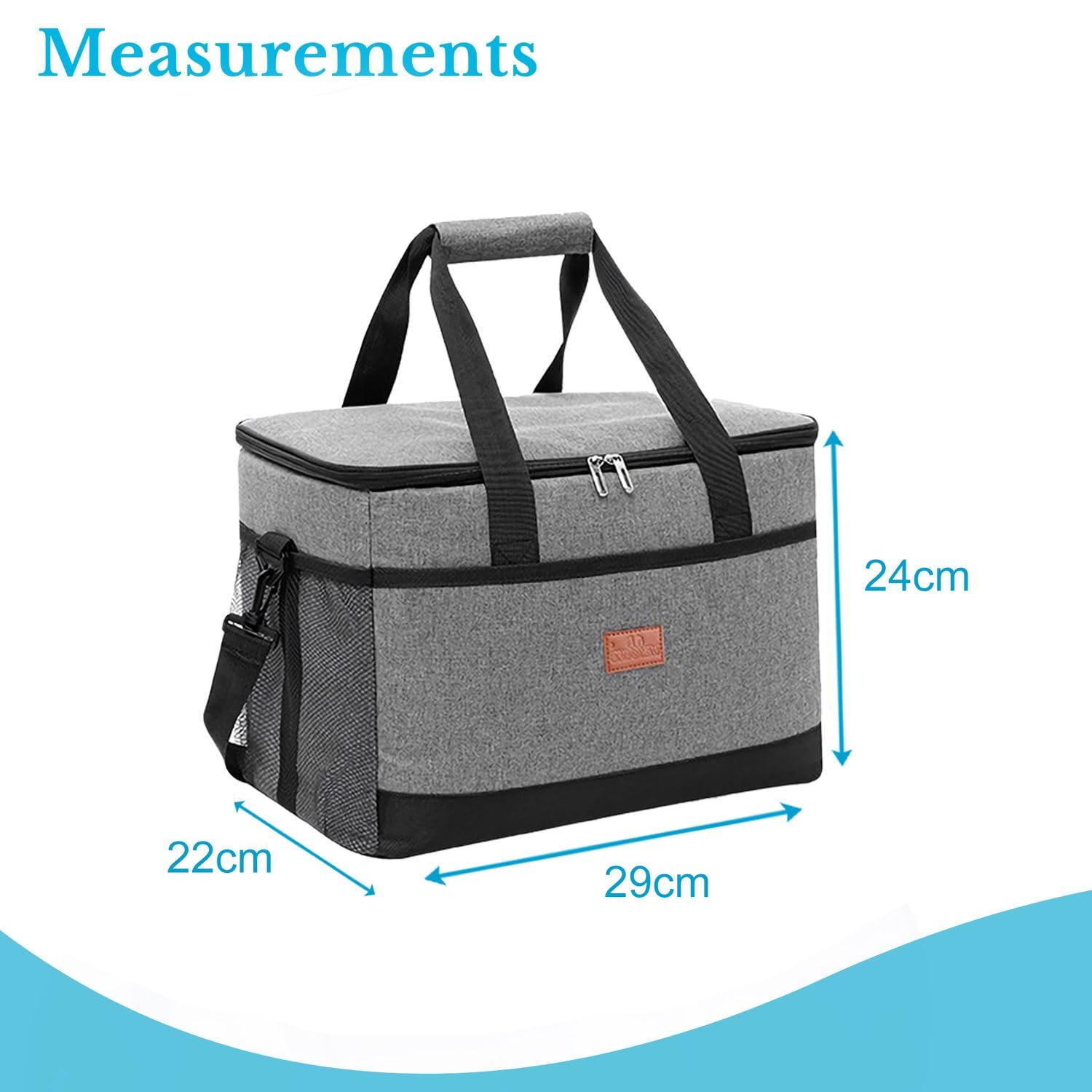 Intirilife Kühltasche Thermotasche wasserfest mit Schultergurt