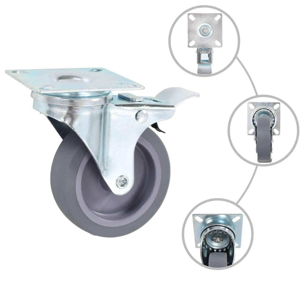 vidaXL Lenkrollen 75 mm Doppelrollen 32er-Set 45 kg