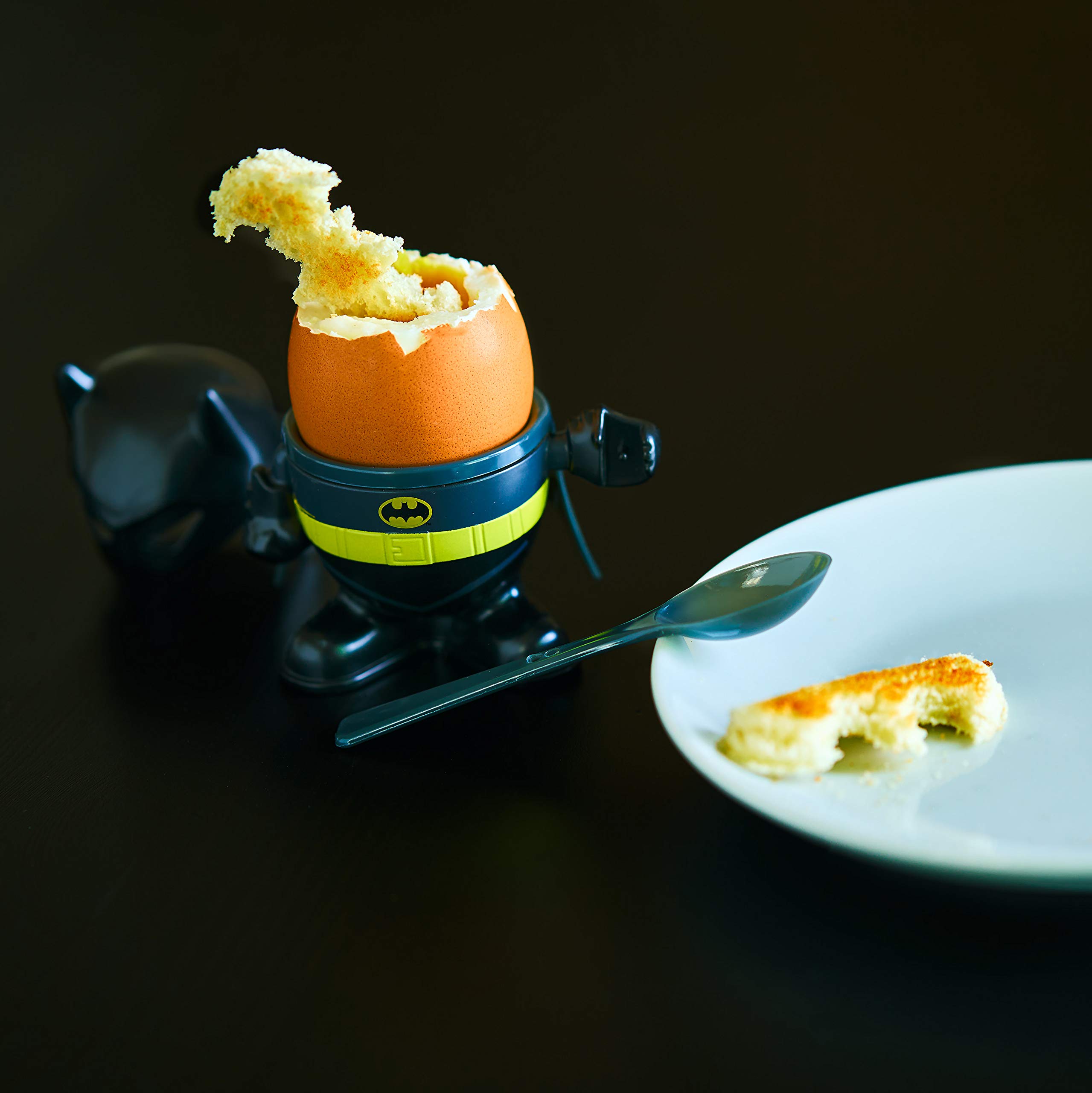 Paladone Homeware Batman Frühstücksset Eierbecher Löffel Toast 3-tlg