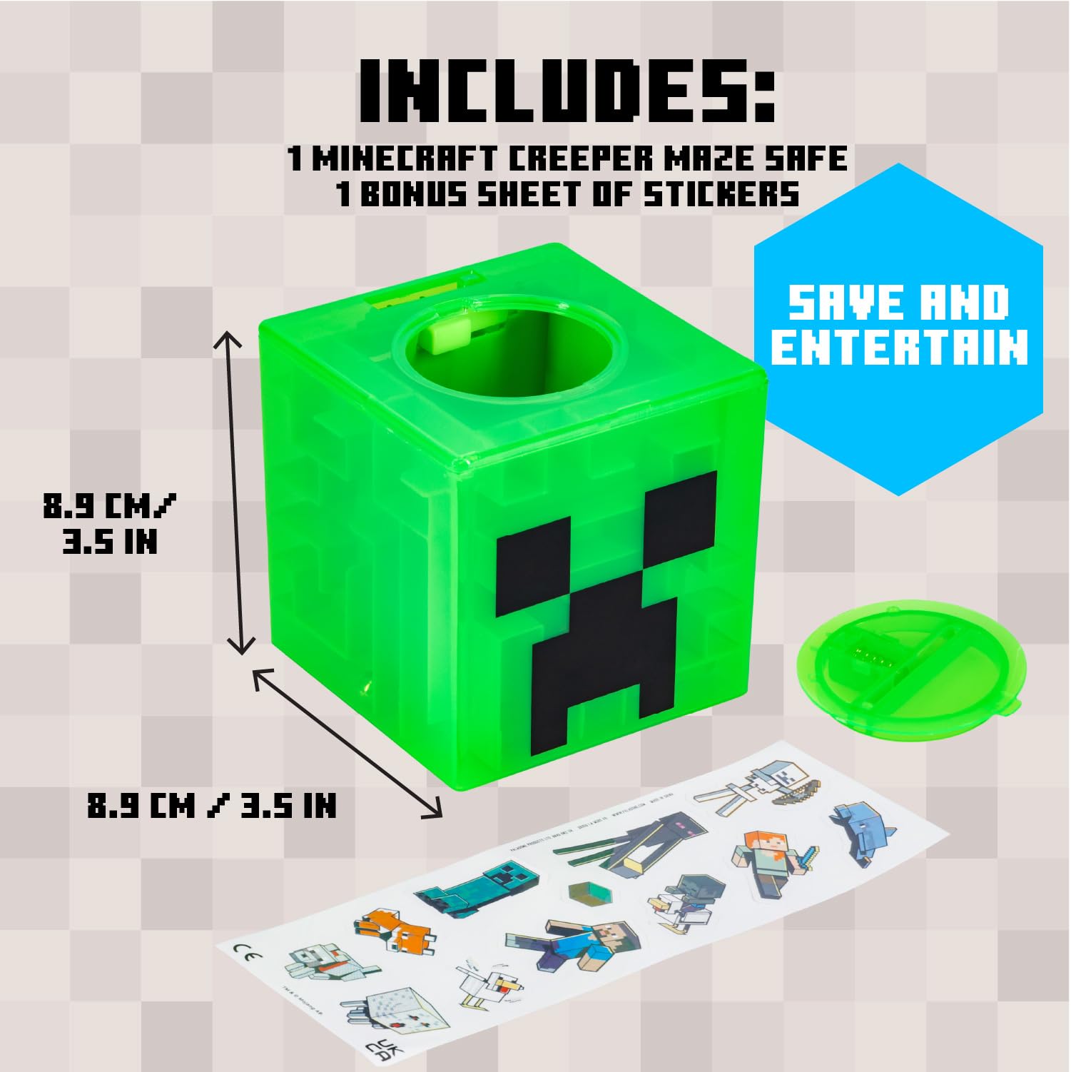 Paladone Minecraft Creeper Maze Safe Spardose 9 cm