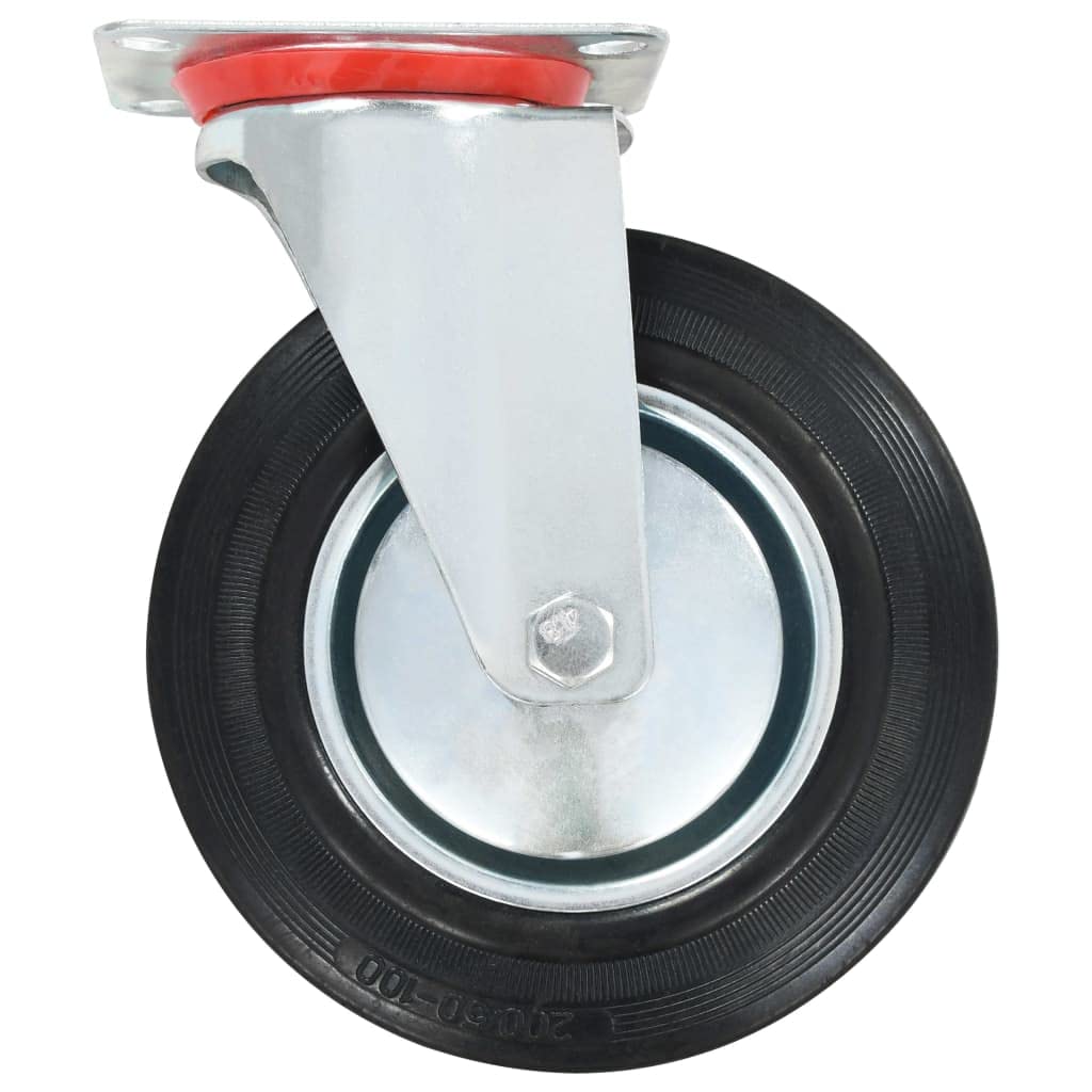 vidaXL Lenkrollen 4 Stk. 200 mm Gummi Möbelrollen Set
