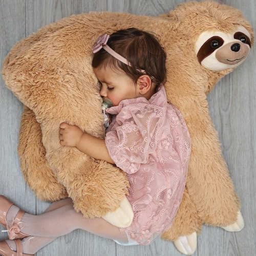 Mikamax Fun & Plush Faultier Kissen 60cm Polyester Braun