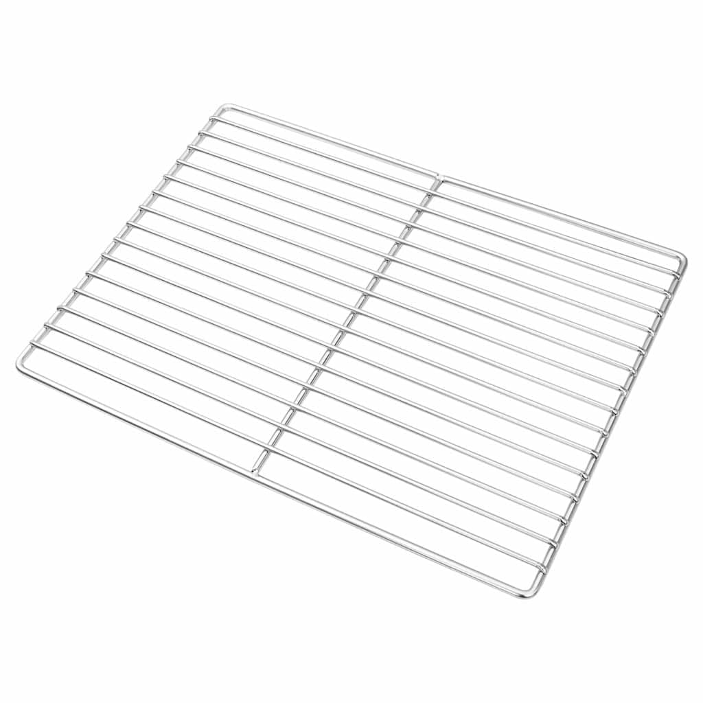 vidaXL Grillrost 40x30 cm Edelstahl Silber rechteckig