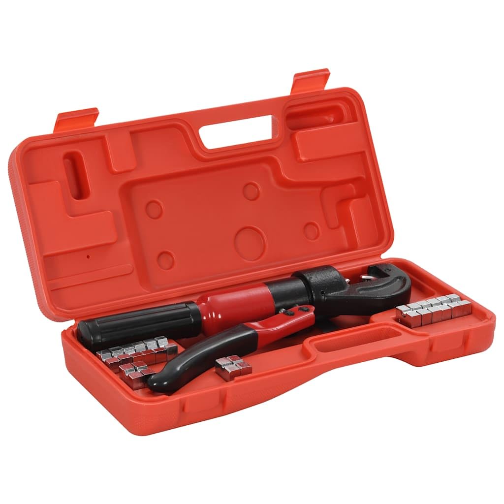 vidaXL Hydraulische Crimpzange 4-70 mm² Stahl Rot Koffer