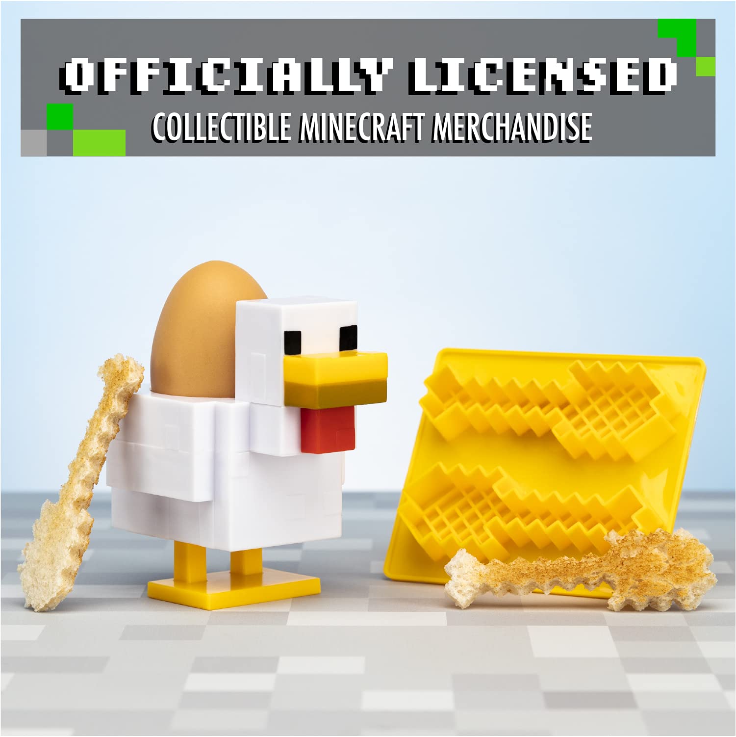 Paladone Minecraft Eierbecher Toastschneider Huhn Set