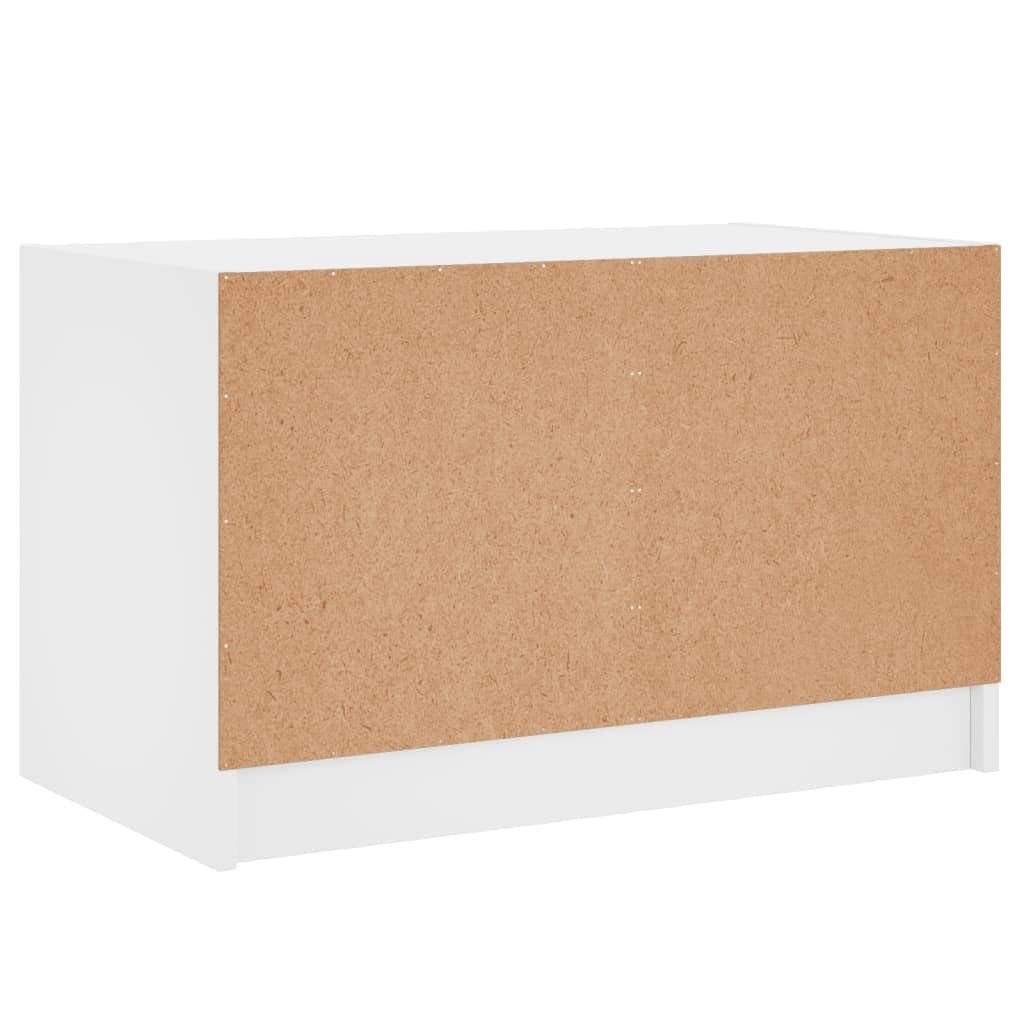 vidaXL TV-Schrank Glastüren Weiß 68x37x42 cm Lowboard